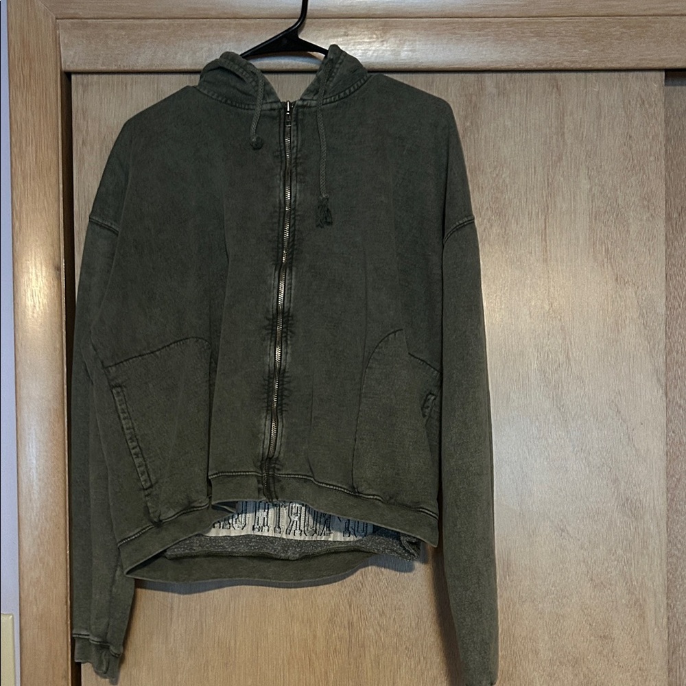 Olive Green Women's Hooded Jacket